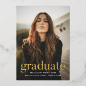 Ankündigung des modernen Gold Foil Foto Abschluss (Vorderseite)