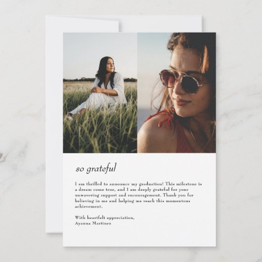 Ankündigung des modernen GRAD-Foto-Abschlusses (Rückseite)