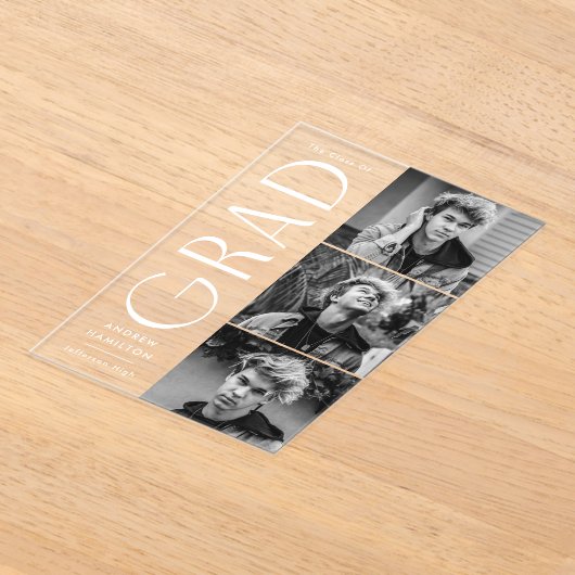 Ankündigung des modernen Grad Foto Akryllische Abs (Ablage )