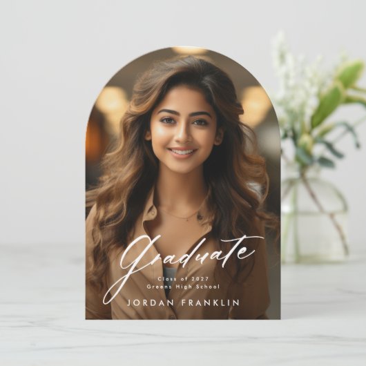 Ankündigung des modernen Graduate Foto Arch Abschl (Stehend Vorderseite)