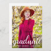 Ankündigung des modernen Hübschen Abschlusses Foto (Vorne/Hinten)