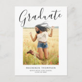 Ankündigung des modernen kalligraphischen Abschlus Postkarte (Vorderseite)