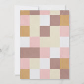 Ankündigung des modernen karierten Muster-Geburtsm (Rückseite)