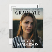 Ankündigung des Modernen Magazine Cover Abschluss Postkarte (Vorne/Hinten)