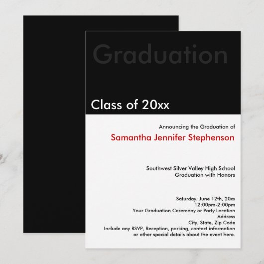 Ankündigung des modernen Minimilast Black Abschlus (Vorne/Hinten)