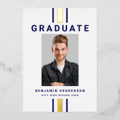 Ankündigung des modernen Navy Blue Gold Abschluss (Vorderseite)