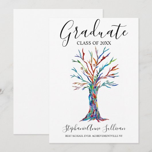 Ankündigung des modernen Regenbogenbaum-Abschlusse (Vorne/Hinten)