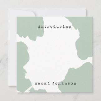 Ankündigung des modernen Sage Green Watercolor Bab