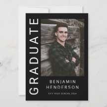 Ankündigung des modernen Schwarz-Weiß-Abschlusses