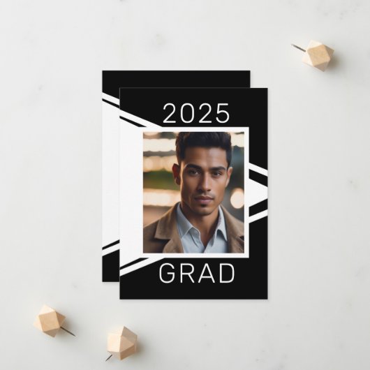 Ankündigung des modernen Schwarz-weißen Fotos Absc (Vorderseite/Rückseite Beispiel)