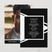 Ankündigung des modernen Schwarz-weißen Fotos Absc (Vorne/Hinten)