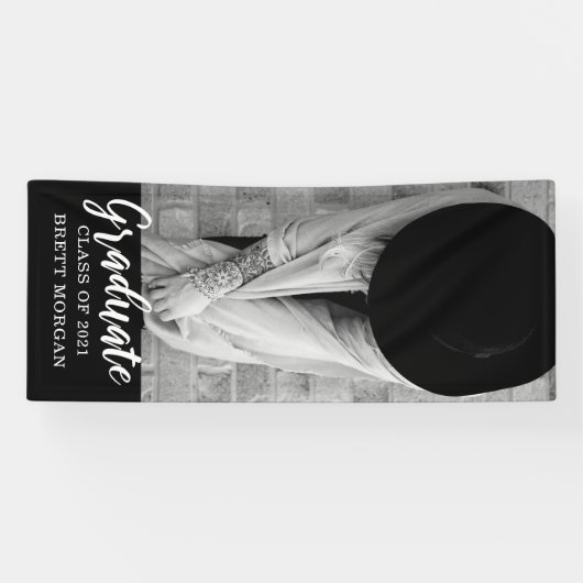 Ankündigung des modernen Schwarz-weißen Fotos Absc Banner (Horizontal)