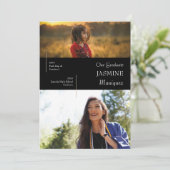 Ankündigung des modernen Schwarzen Dann/Jetzt-Absc (Stehend Vorderseite)