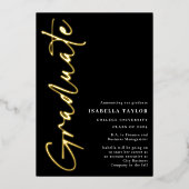 Ankündigung des modernen Script Gold Foil Abschlus (Vorderseite)