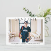 Ankündigung des modernen Uni Genius Abschluss Foto (Stehend Vorderseite)