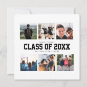 Ankündigung des modernen White Foto Collage Abschl (Vorderseite)