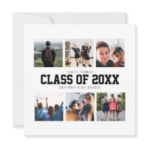 Ankündigung des modernen White Foto Collage Abschl