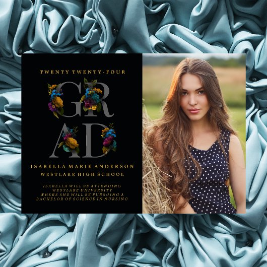 ANKÜNDIGUNG DES MOODY ELEGANT FLORAL FOTO ABSCHLUS