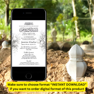 Ankündigung des muslimischen Todes Frau Janaza Geb