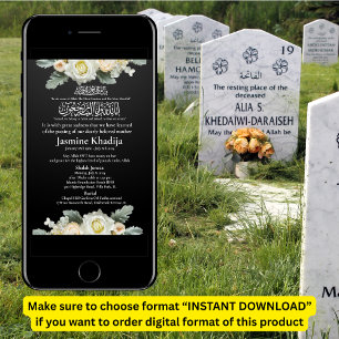 Ankündigung des muslimischen Todes Frau Janaza Geb