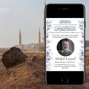 Ankündigung des muslimischen Todes Male Janaza Geb