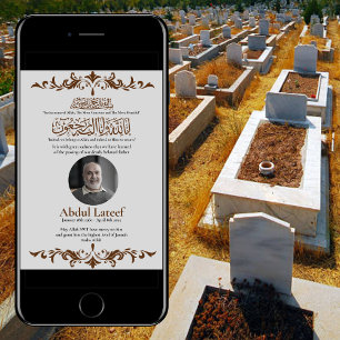 Ankündigung des muslimischen Todes Male Janaza Geb