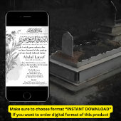 Ankündigung des muslimischen Todes Male Janaza Geb