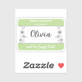 Ankündigung des Namens des Neugeborenen Aufkleber