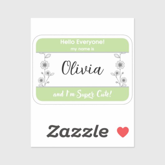 Ankündigung des Namens des Neugeborenen Aufkleber (Blatt)