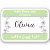 Ankündigung des Namens des Neugeborenen Aufkleber (Vorderseite)