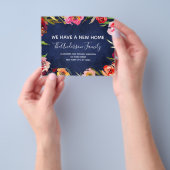 Ankündigung des Navy Blue Floral Moving Flyer (Gruppe)