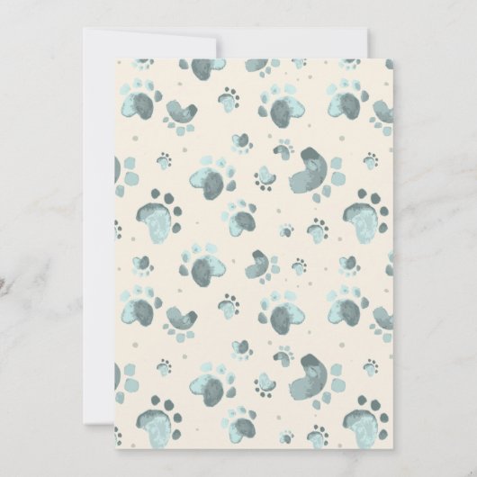 Ankündigung des neuen Fotos zur Adoption von Welpe (Rückseite)