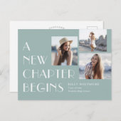 Ankündigung des neuen Kapitels Abschluss Postkarte (Vorne/Hinten)