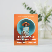 Ankündigung des neuen Zuhause Address Party Postkarte (Stehend Vorderseite)