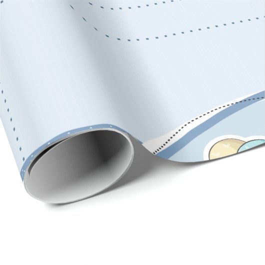 Ankündigung des niedlichen Elephant Baby Boy Geschenkpapier (Rolleneckpunkt)