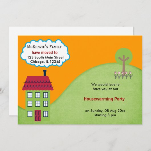 Ankündigung des offenen Hauses (Vorne/Hinten)