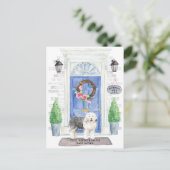 Ankündigung des Old English Sheepdog Moving Postkarte (Stehend Vorderseite)