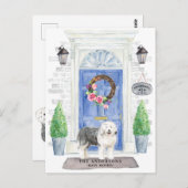 Ankündigung des Old English Sheepdog Moving Postkarte (Vorne/Hinten)