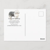 Ankündigung des Old English Sheepdog Moving Postkarte (Rückseite)