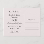 Ankündigung des Party zum Save the Date 40. Jahres (Rückseite)