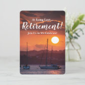 Ankündigung des Party zur Ruhestandszeit - Segelbo (Stehend Vorderseite)