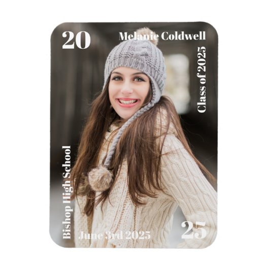 Ankündigung des personalisierten modernen Abschlus Magnet (Vertikal)