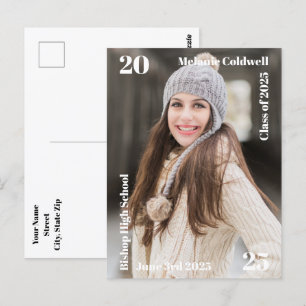 Ankündigung des personalisierten modernen Abschlus Postkarte