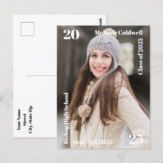 Ankündigung des personalisierten modernen Abschlus Postkarte