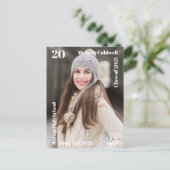 Ankündigung des personalisierten modernen Abschlus Postkarte (Stehend Vorderseite)