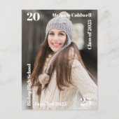 Ankündigung des personalisierten modernen Abschlus Postkarte (Vorderseite)