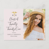 Ankündigung des Pflegepersonals auf schwarzen Buch Postkarte (Vorderseite)