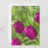 Ankündigung des Pink Tulips-Gedenkens (Vorderseite)