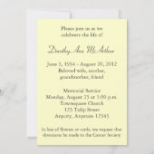 Ankündigung des Pink Tulips-Gedenkens (Rückseite)