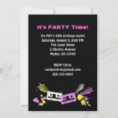 Ankündigung des Retro Style Foto Party der 1980er (Rückseite)